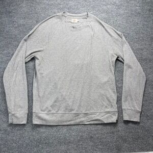 Faherty Brand Mens Raglan Crewneck Sweatshirt Gray Textured Knit MKC0099